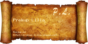 Prekup Lilla névjegykártya